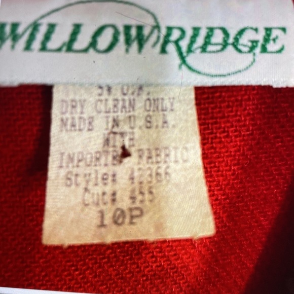 Vintage red cropped blazer jacket New   10 P - Picture 5 of 8